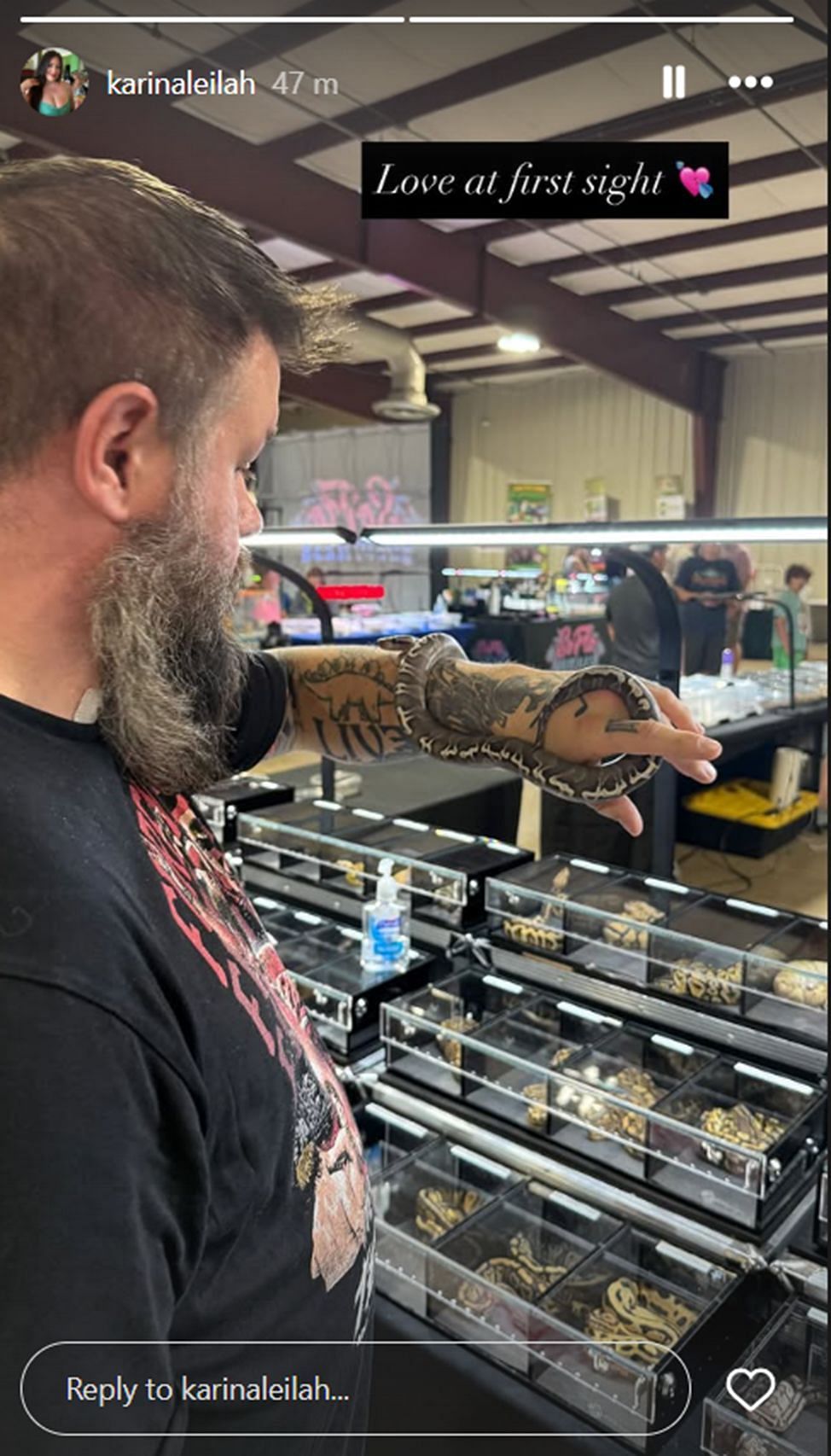 Kevin Owens' recovery looks to be going well (Image credit: Owens' wife Karina's Instagram story)